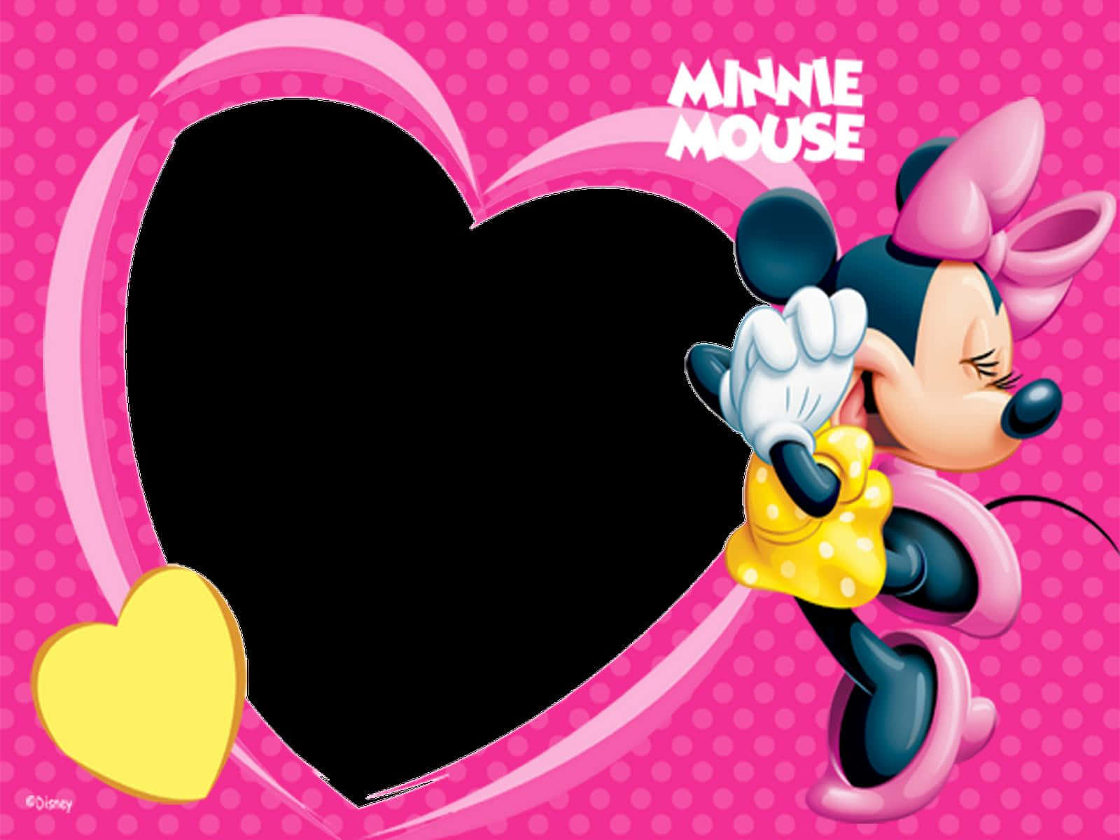 Minnie Mouse fejrer med nogle pink balloner! Wallpaper