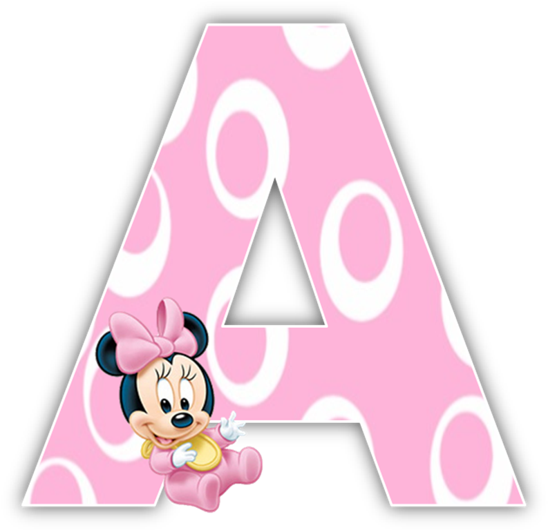 Minnie Mouse Pink Letter A PNG