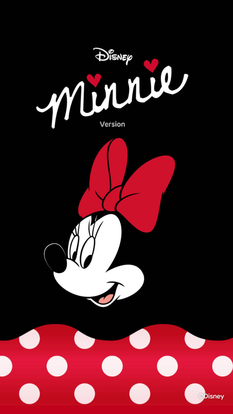 Minnie Mouse Polka Dots Design Wallpaper
