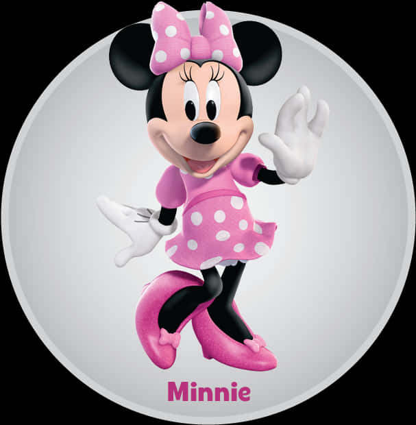 Minnie Mouse Polka Dots Posing PNG