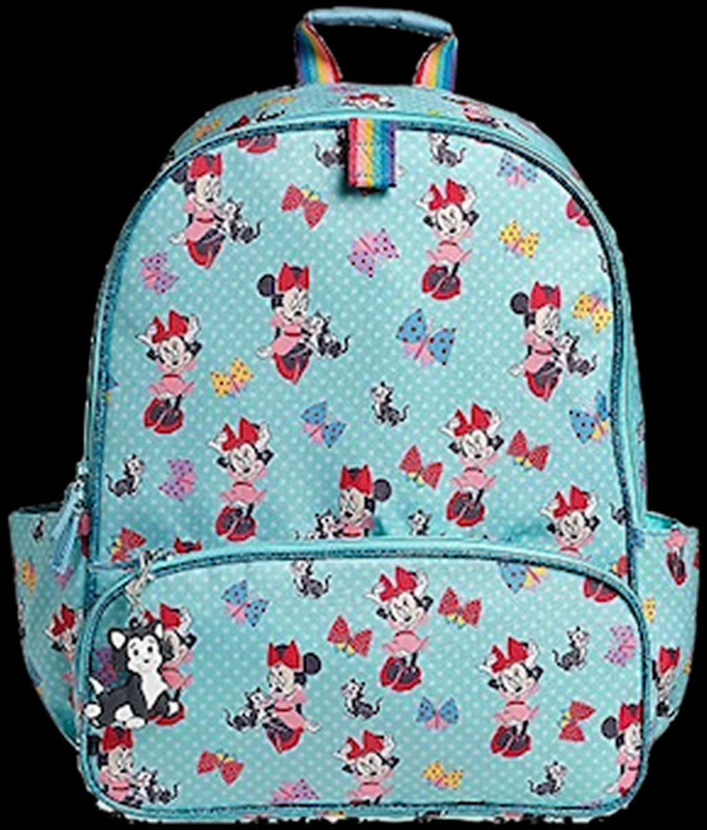 Minnie Mouse Print Backpack PNG