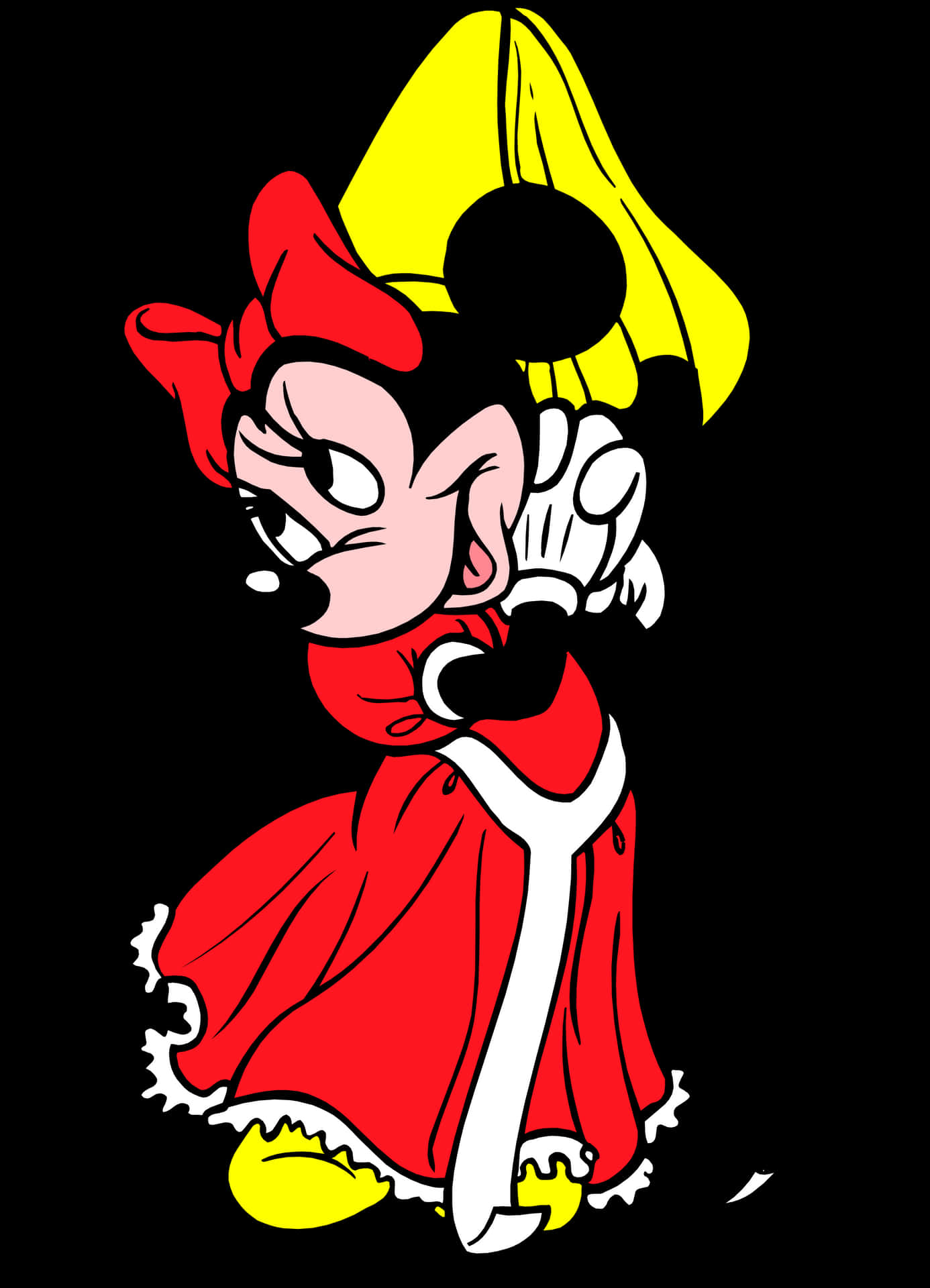 Minnie Mouse Red Dress Vector PNG