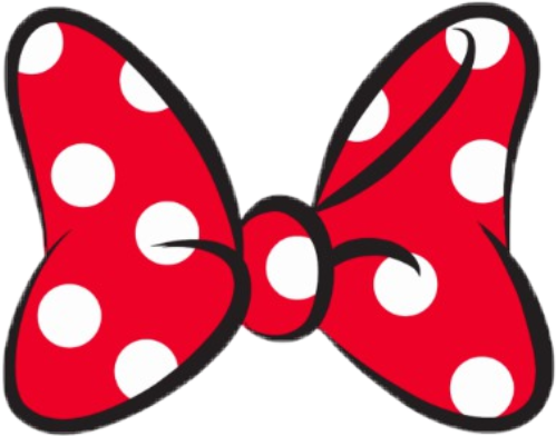 Minnie Mouse Red Polka Dot Bow PNG