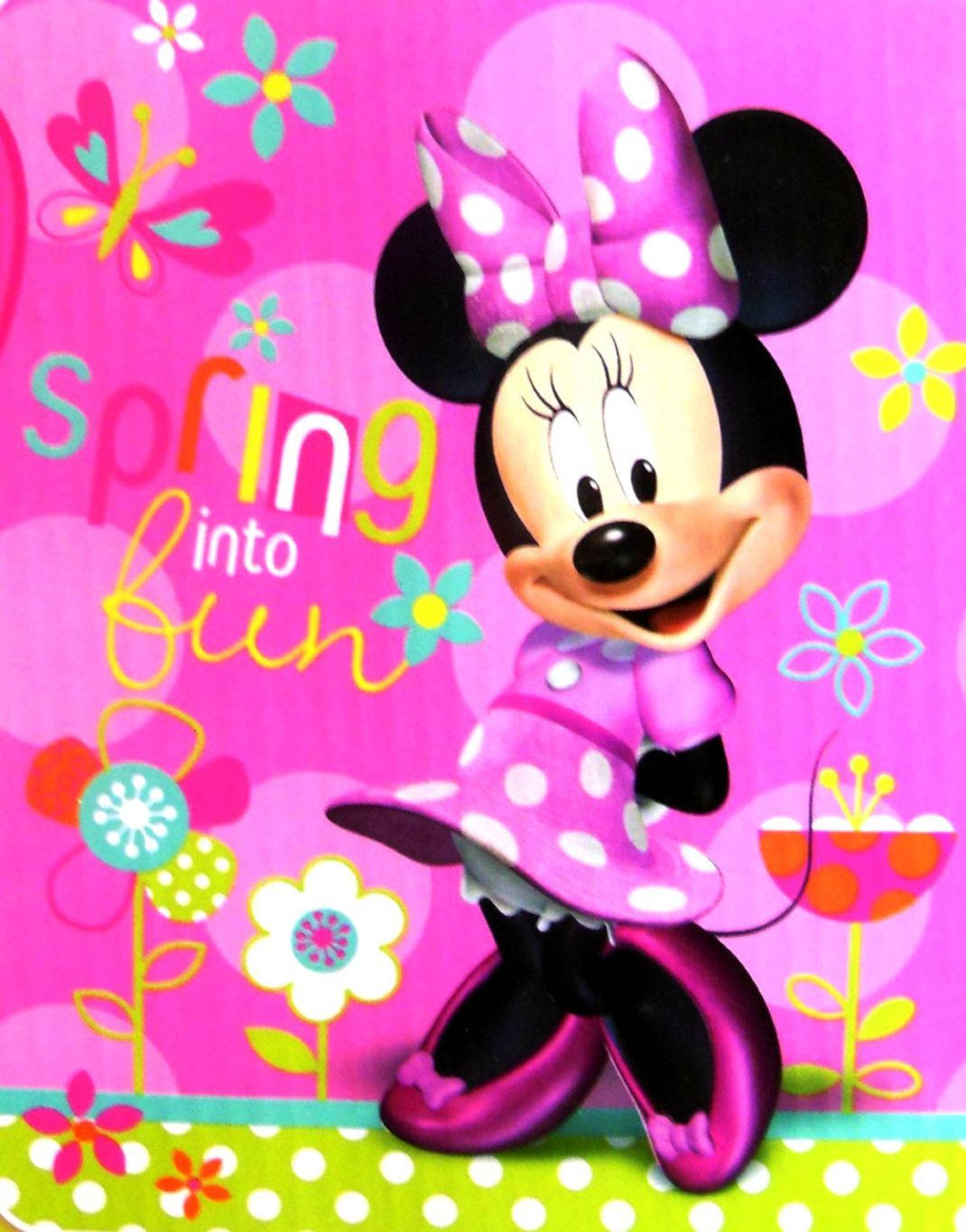 Minnie Mouse Spring Into Fun Wallpaper