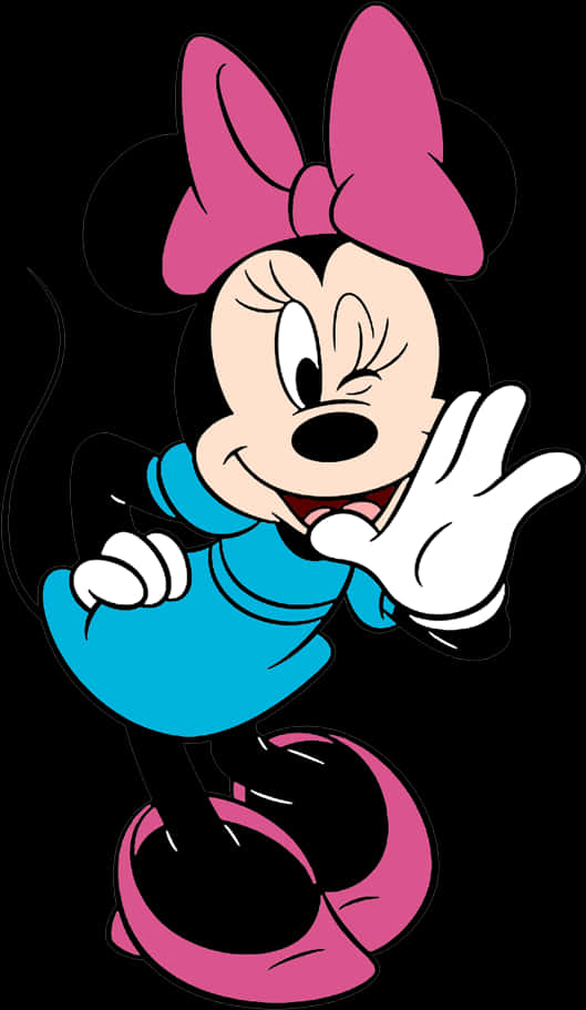 Minnie Mouse Winking Gesture PNG