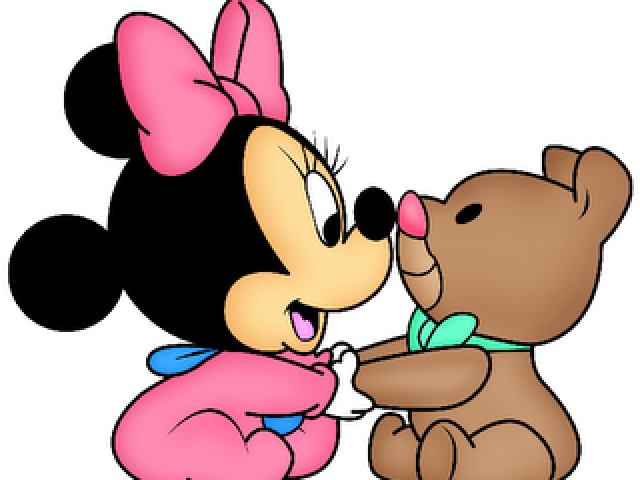 Minnie Mouse With Teddy Bear PNG