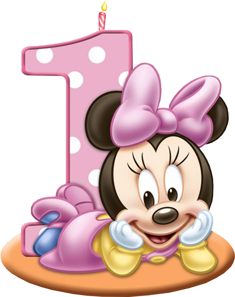Minnie_ Mouse_ First_ Birthday_ Celebration PNG