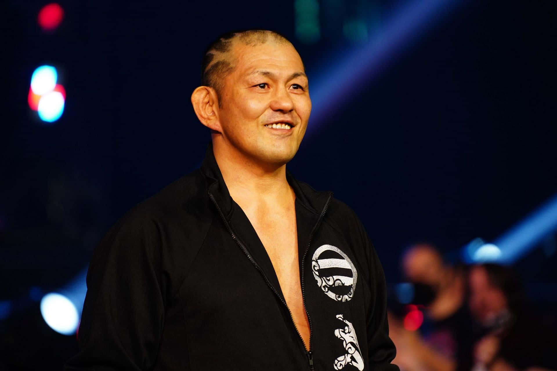 Minoru Suzuki en japansk wrestler smiler tapet design. Wallpaper