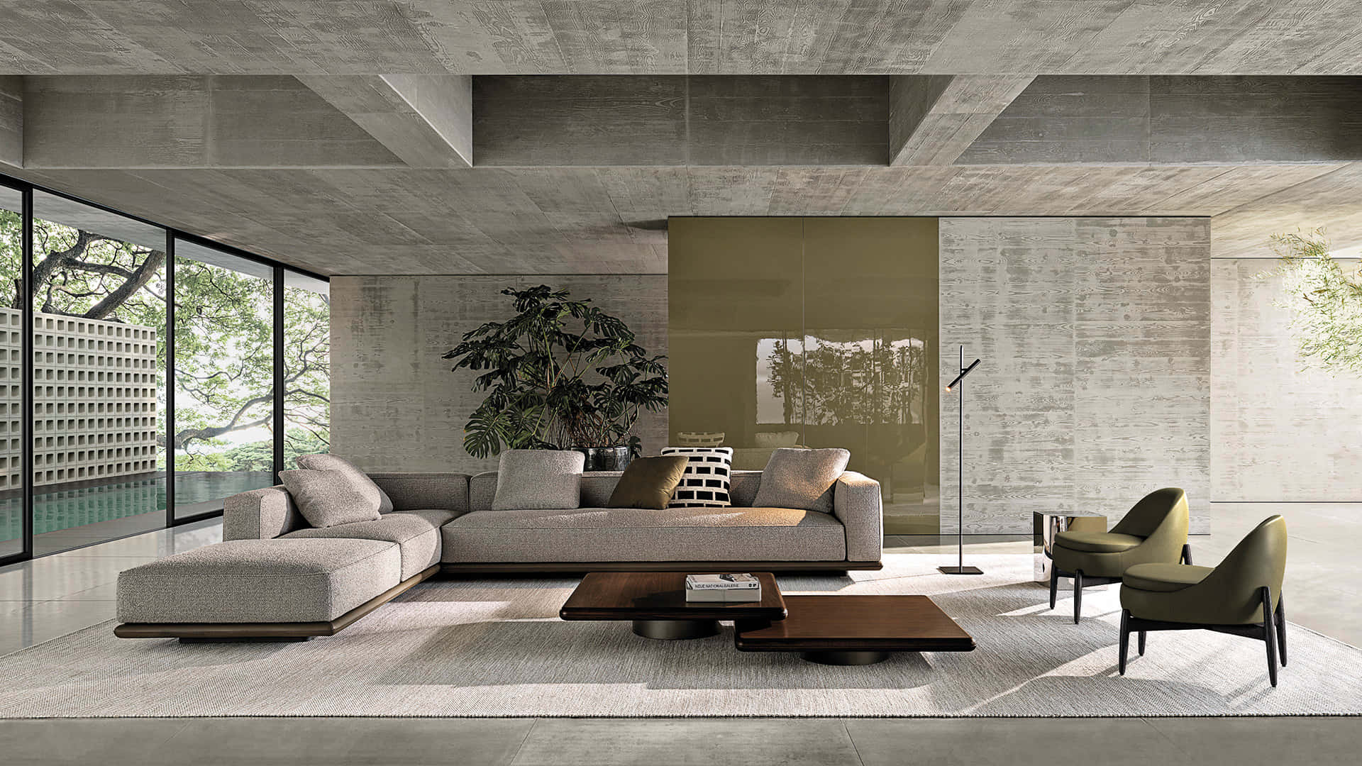 Minotti Horizonte Moderne Sofa Design Tapet Wallpaper