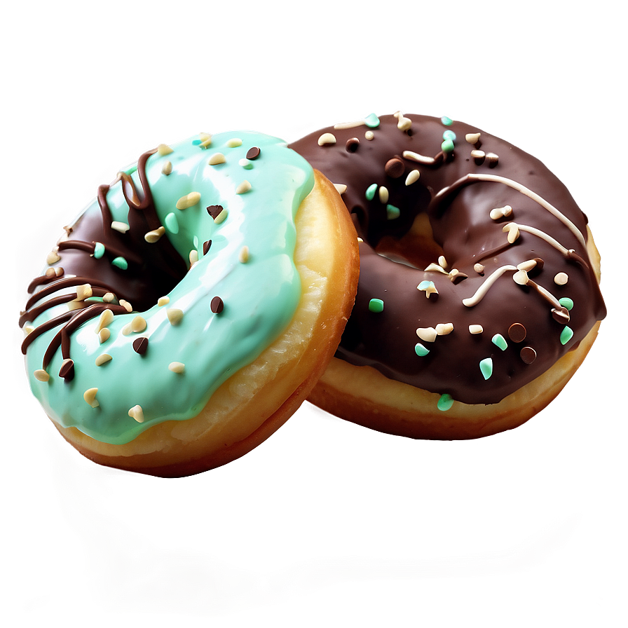 Mint Chocolate Chip Donut Png 05232024 PNG