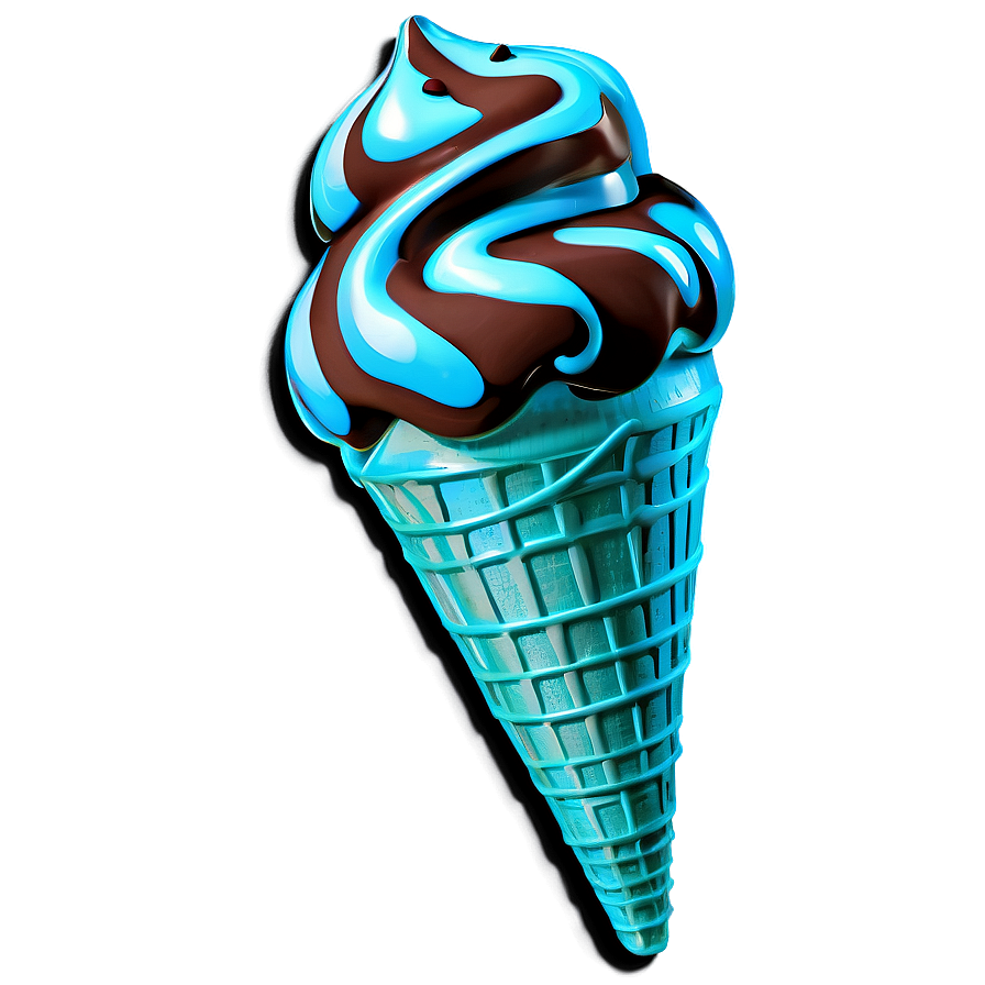 Mint Chocolate Chip Ice Cream Cone Png 05252024 PNG