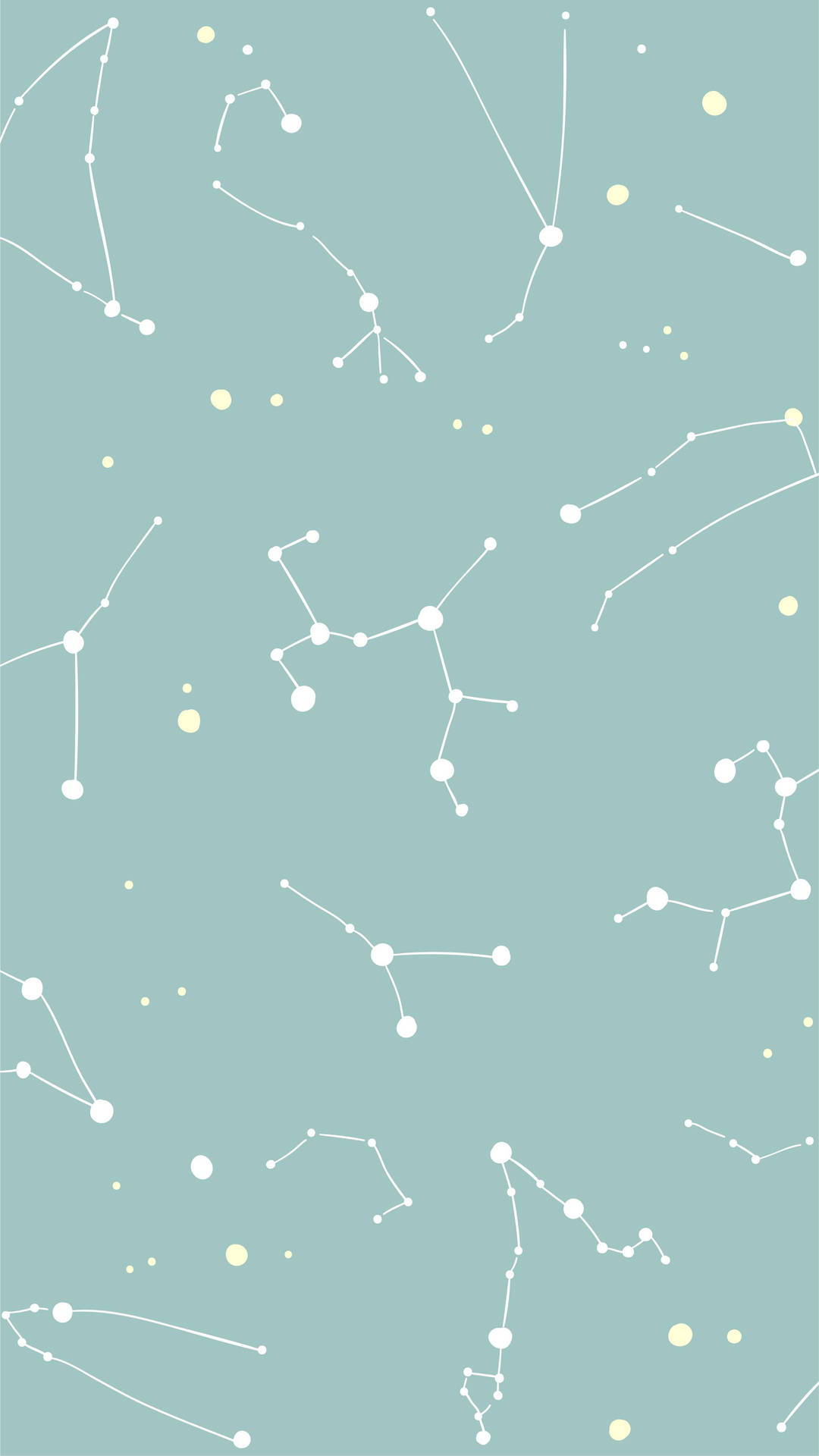 Mint Green Aesthetic Constellation Wallpaper