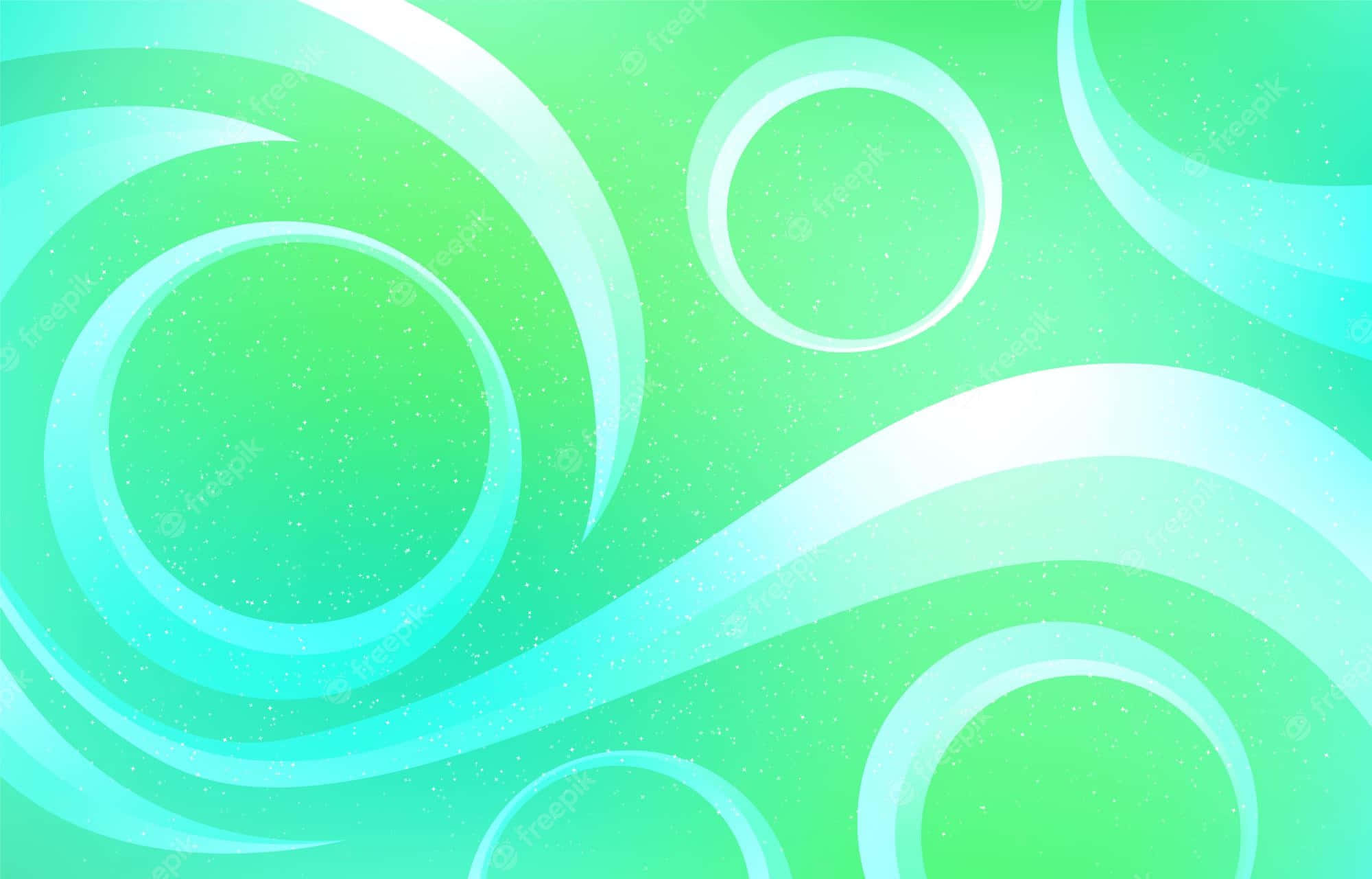 Abstract Background With Green And White Swirls