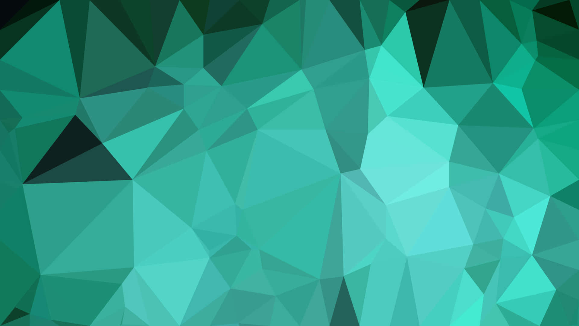 Grønbaggrund Med Lav Polygonal Mønster