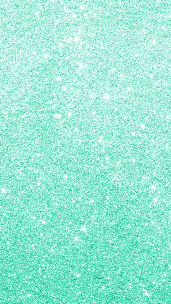Mintgrøn glitterspark iPhone Tapet Wallpaper