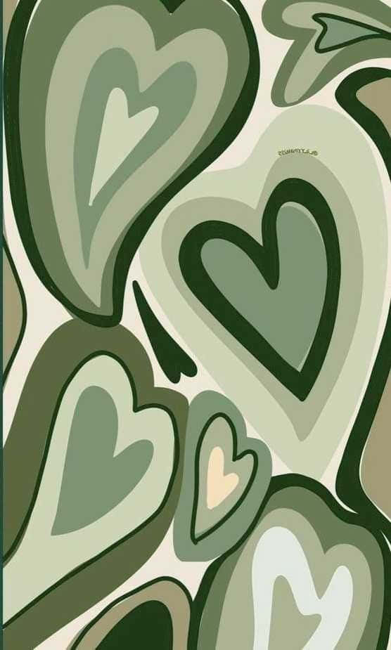 Download Mint Green Hearts Wallpaper | Wallpapers.com