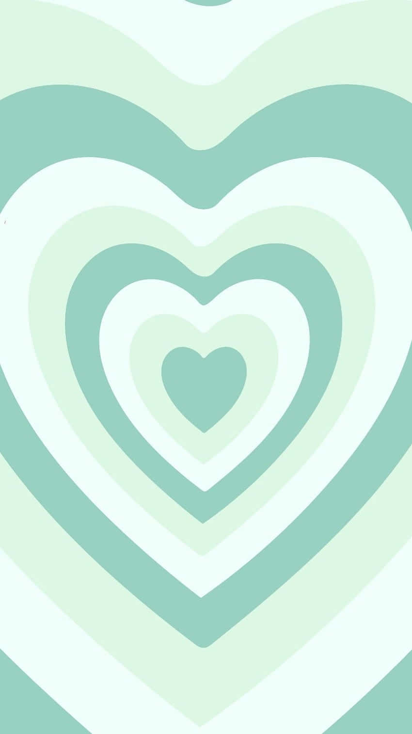 Elsk Grøn - Et par lyse Miint Grøn Hjerter, der symboliserer kærlighed, styrke og venskab. Wallpaper