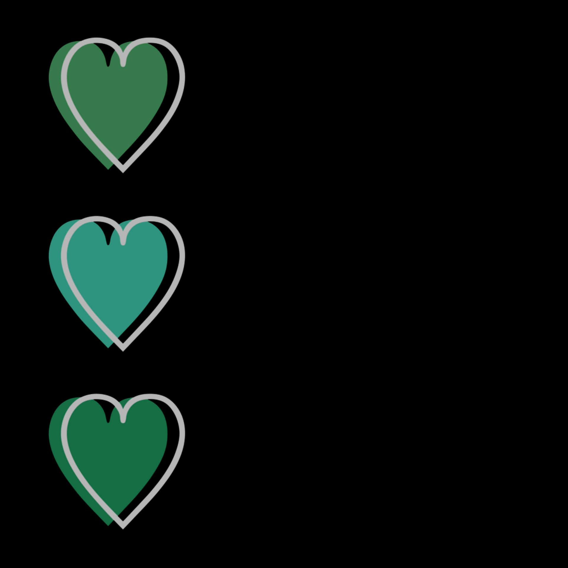 Find love with a mint green heart Wallpaper
