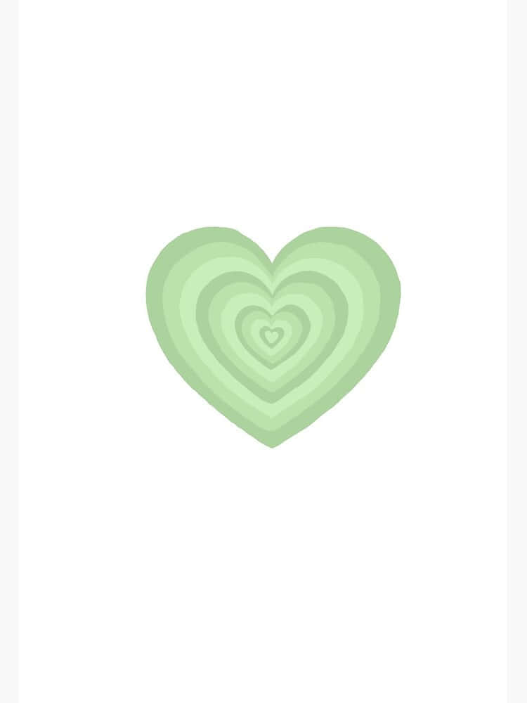 Celebrate Love with Mint Green Hearts Wallpaper