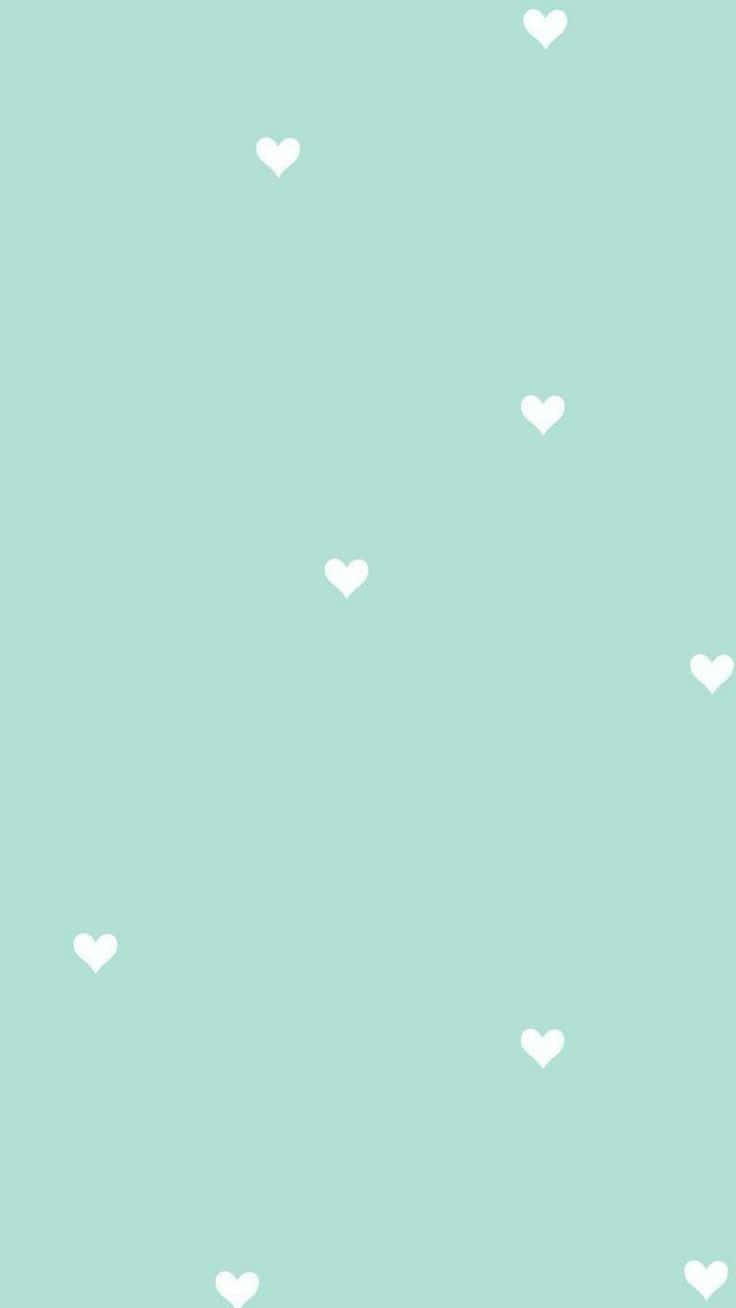 Zeigensie Ihre Liebe Mit Diesen Mintgrünen Herzen! Wallpaper