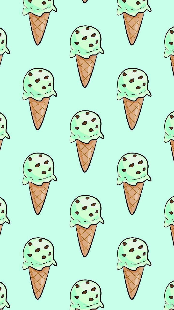 Mint Green Ice Cream Wallpaper
