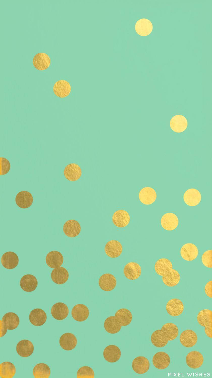Golf Confetti På Mintgrön Iphone. Wallpaper