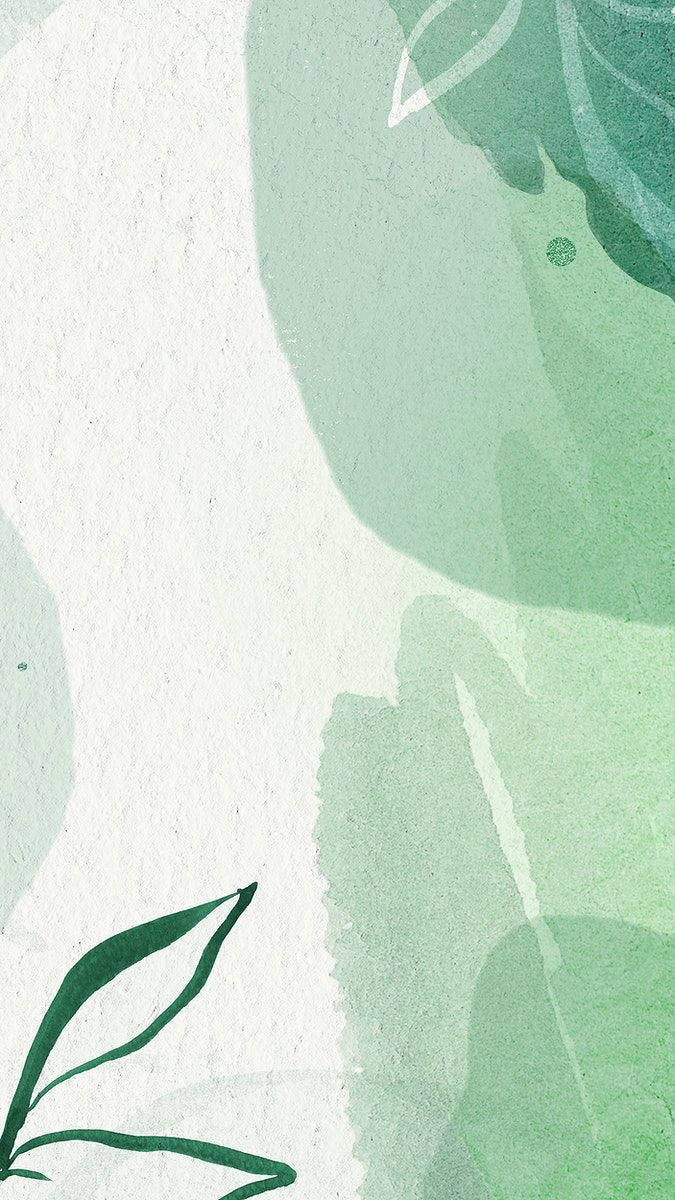 Watercolor Art Mint Green Iphone Wallpaper