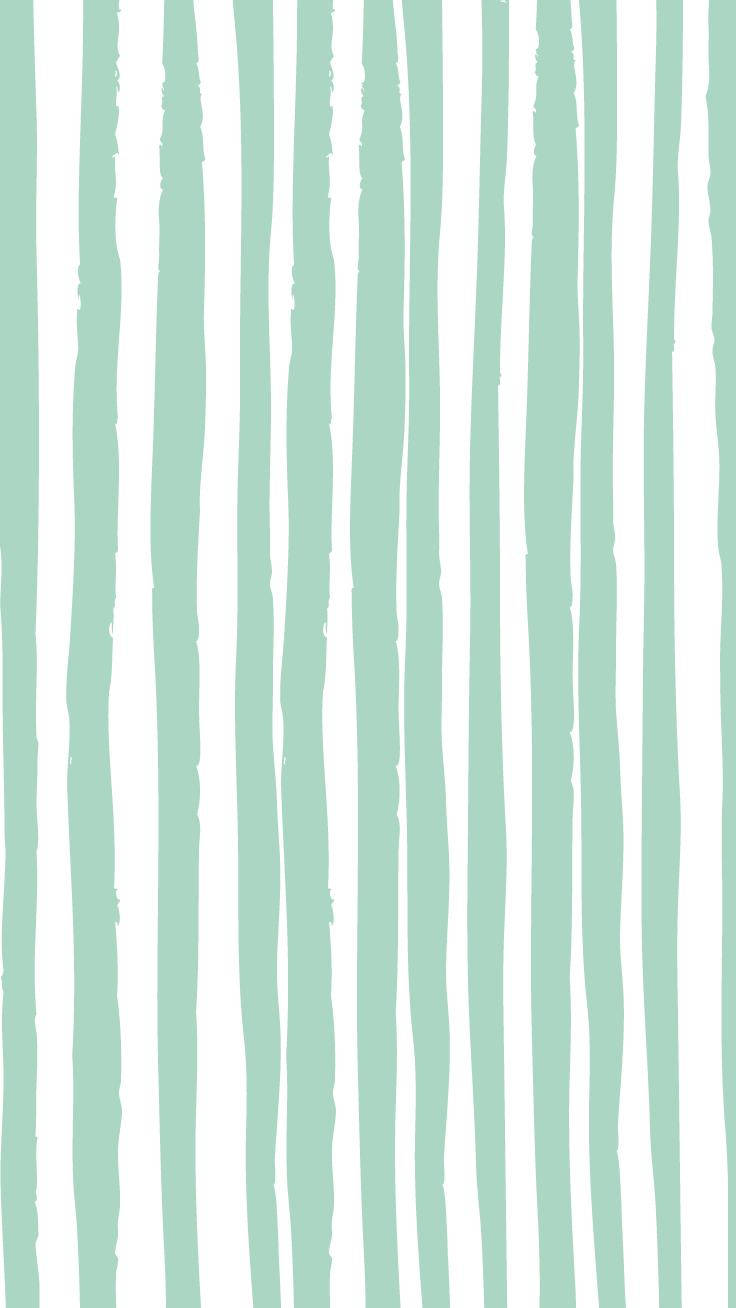 White And Mint Green Iphone Striped Wallpaper