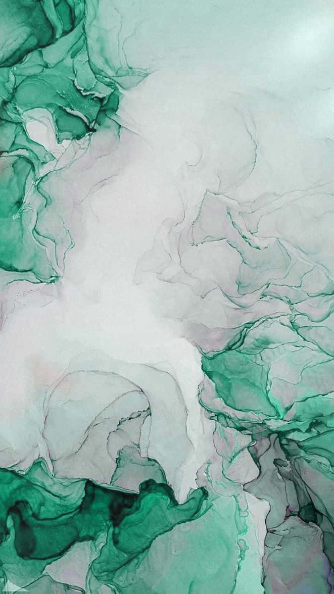 Einzigartigatemberaubendes Minzgrünes Marmor Wallpaper