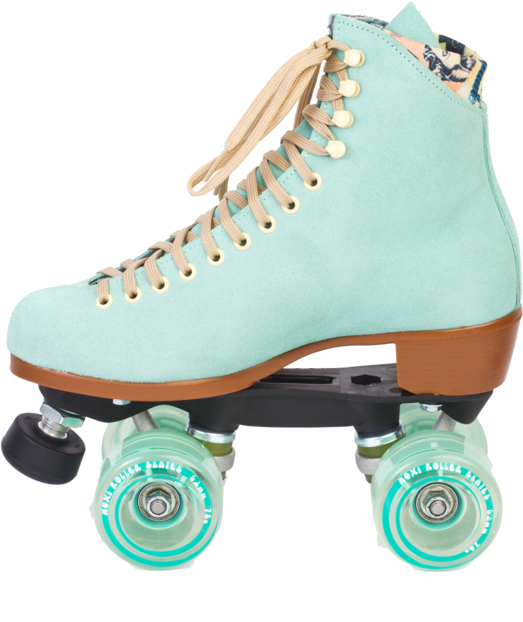 Mint Green Quad Roller Skate PNG
