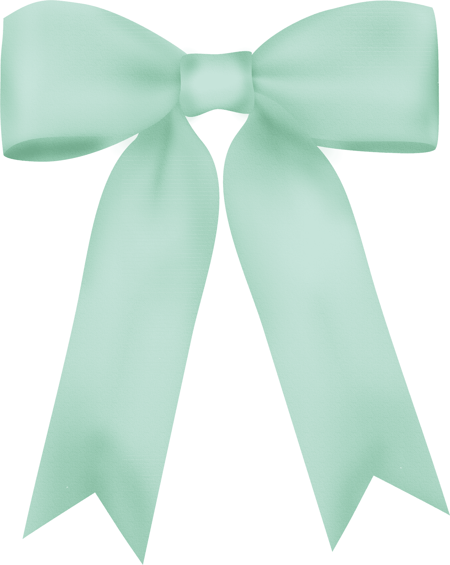 Mint Green Satin Bow Tie PNG