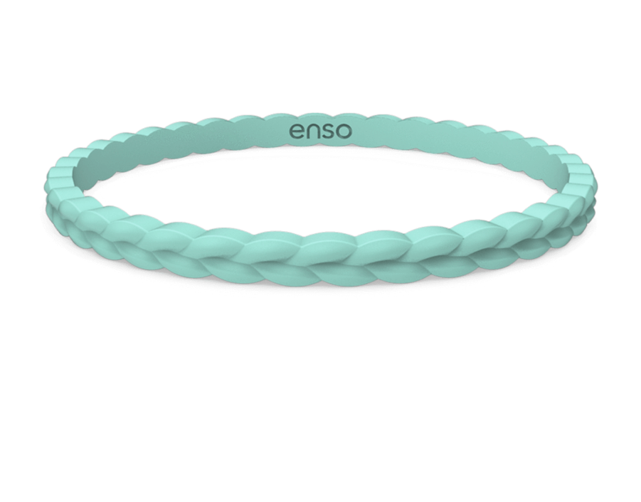 Mint Green Silicone Bangle Enso Branding PNG