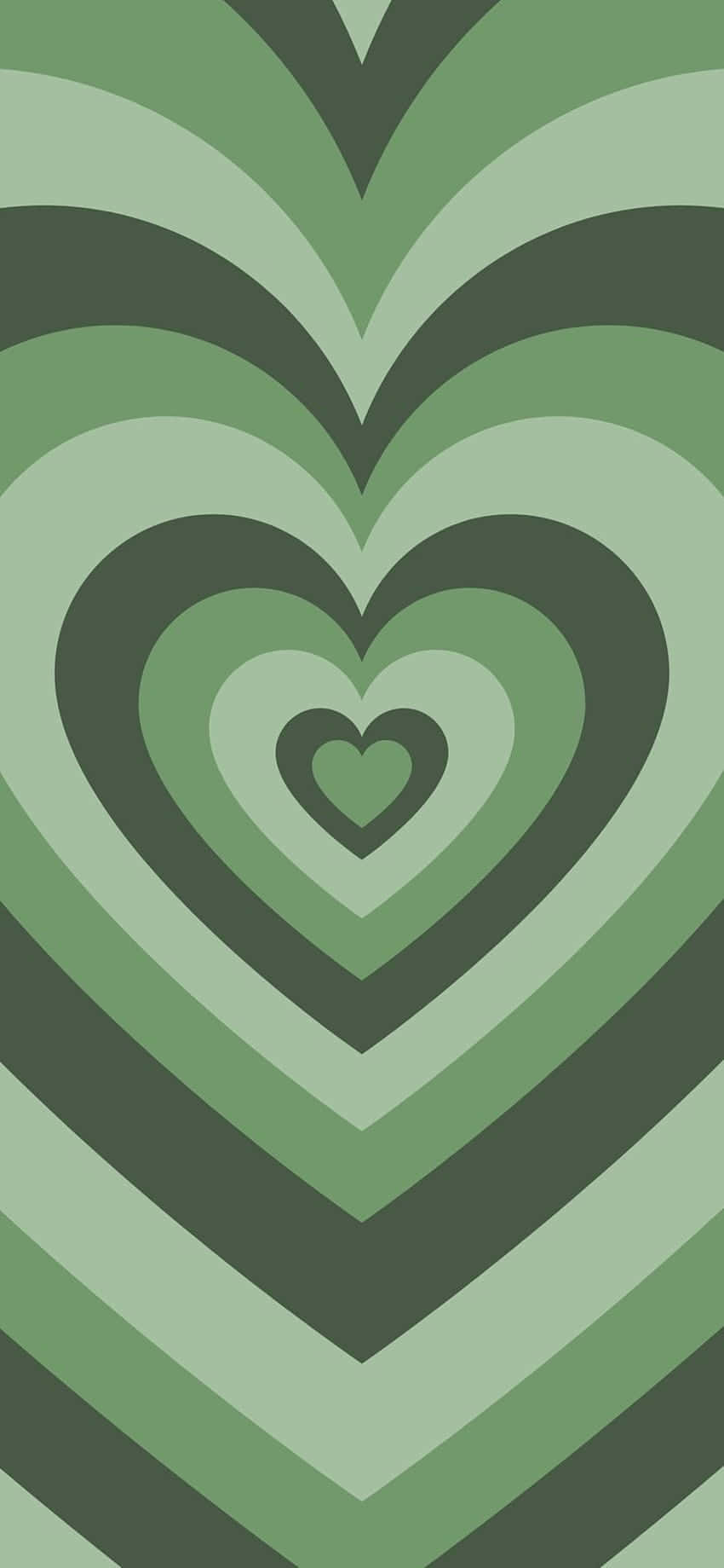 Mint Heart Pattern Aesthetic.jpg Wallpaper
