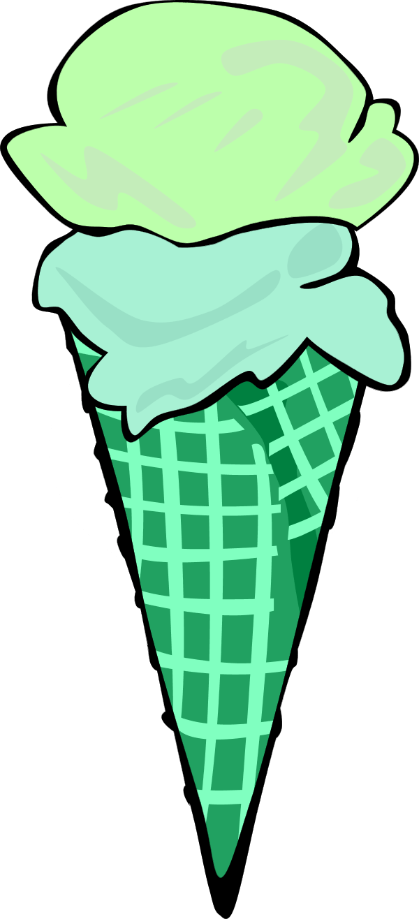 Download Mint Ice Cream Cone Illustration | Wallpapers.com