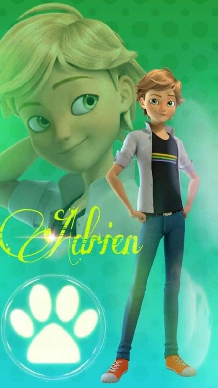 Miraculous Ladybug Adrien With Paw Print Wallpaper