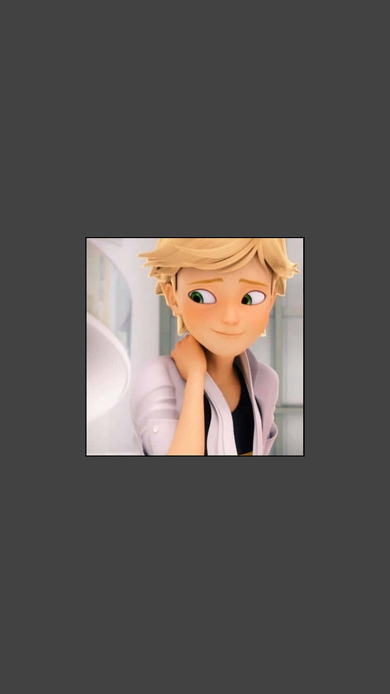 Adrien Agreste in His Miraculous Ladybug Outfit Wallpaper