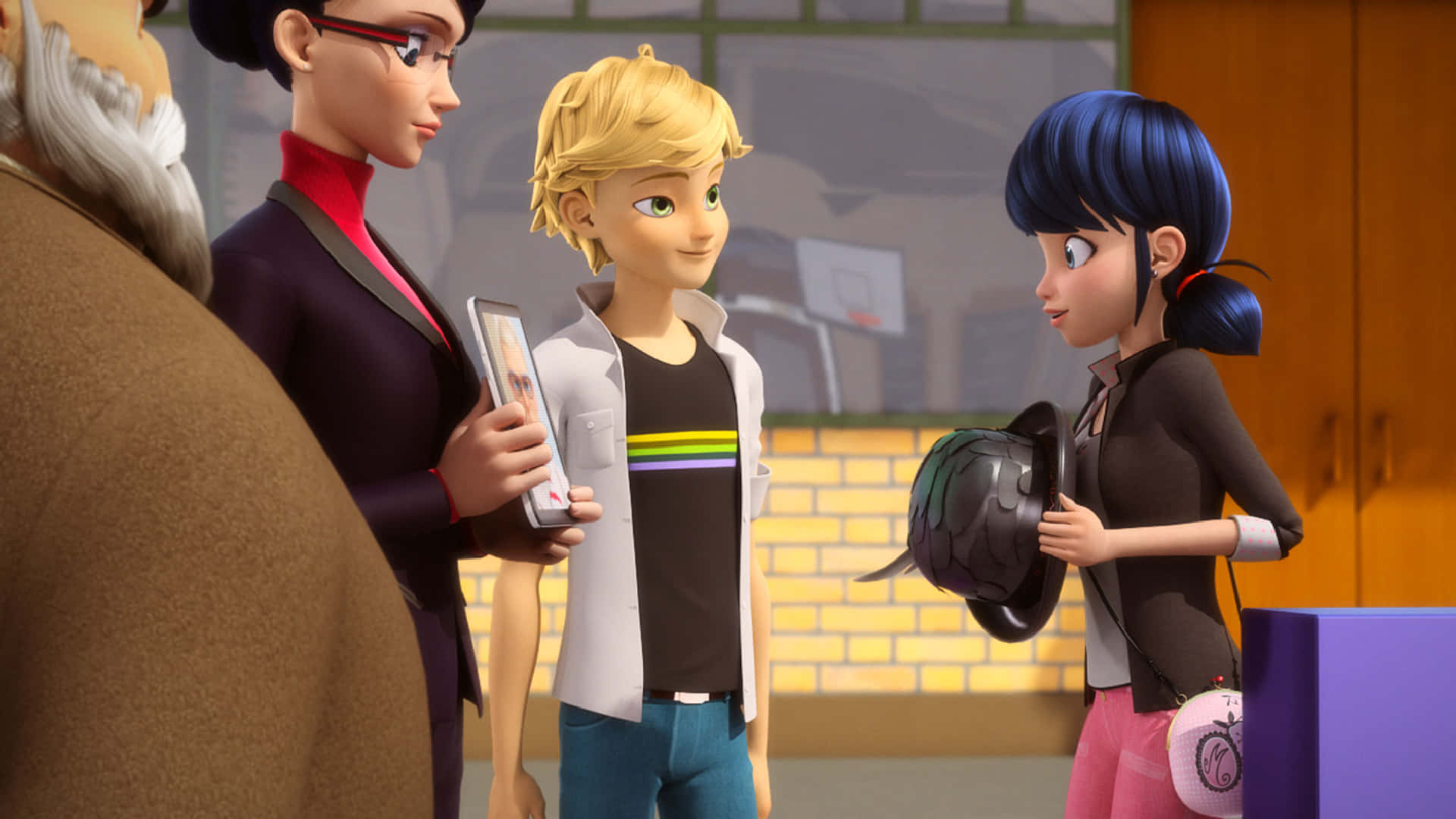 Adrien from Miraculous Ladybug Looks Up, Ready For Action Wallpaper