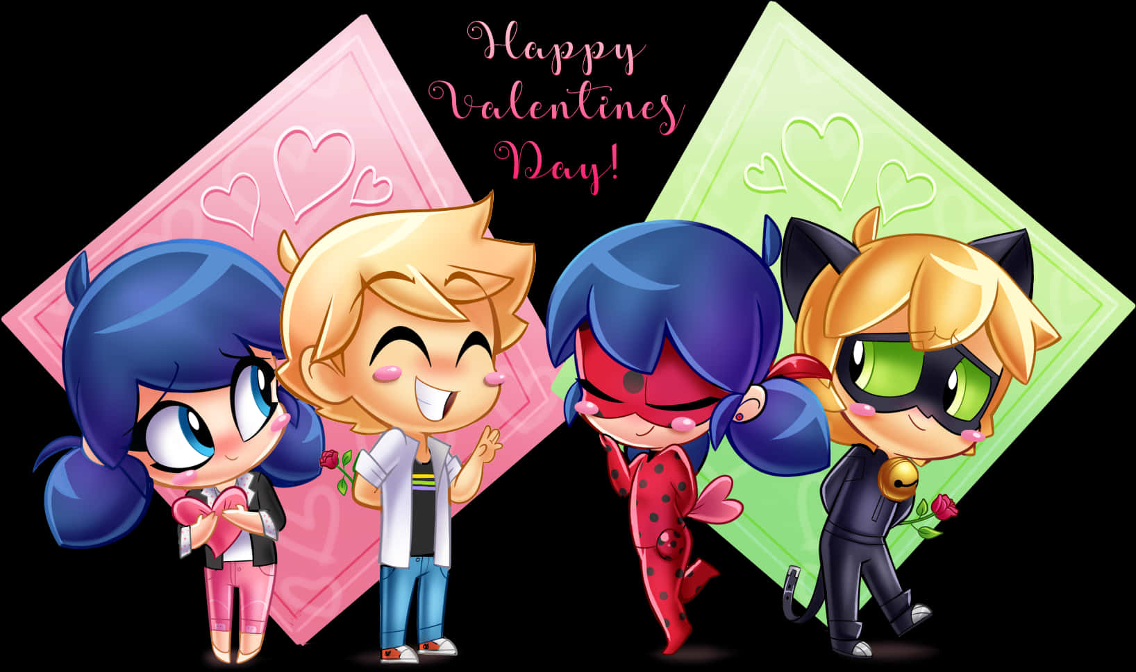 Miraculous Ladybug Valentines Day Celebration PNG