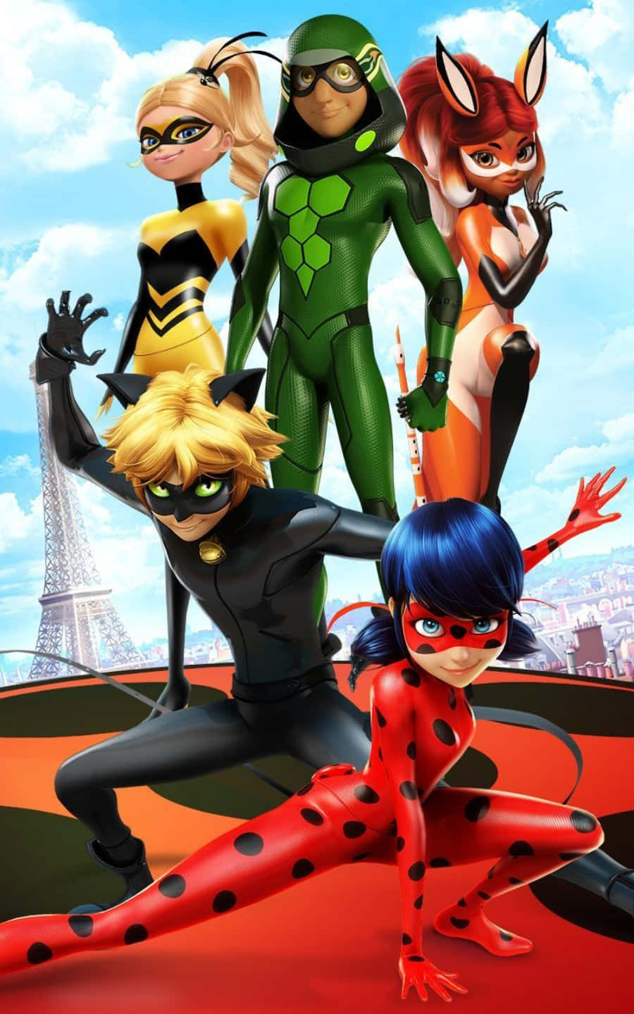 Ladybug and Chat Noir, heroes of Paris