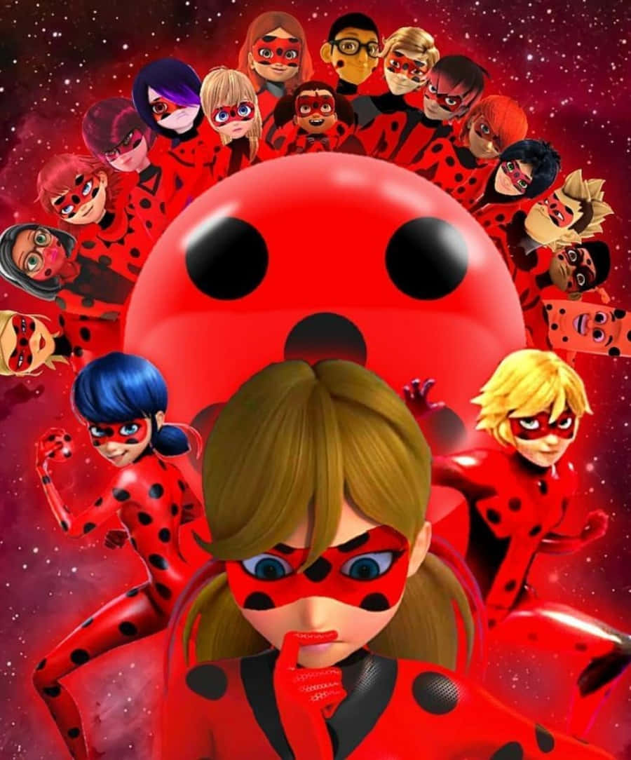 Ladybug Movie Poster With Many Ladybug Characters