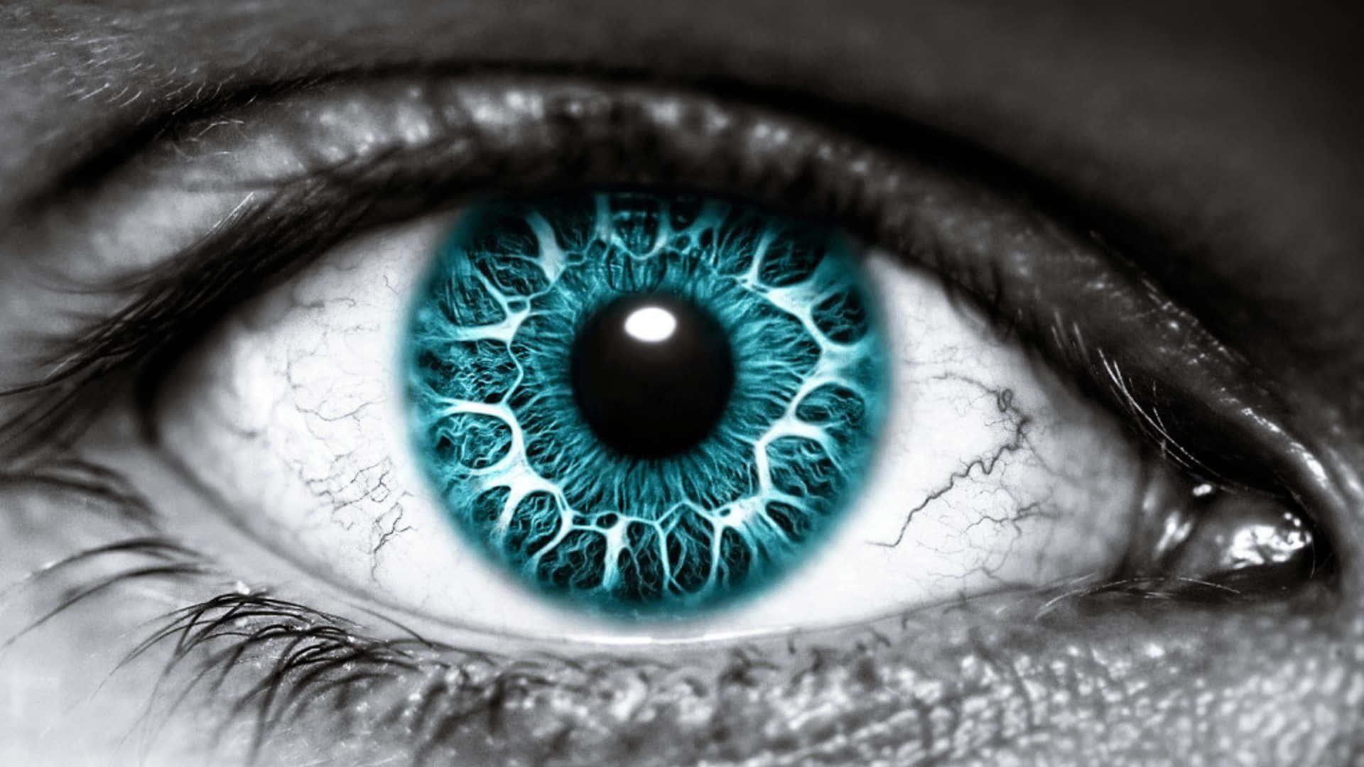 Miradacautivadora: Primer Plano De Ojo Humano Azul.