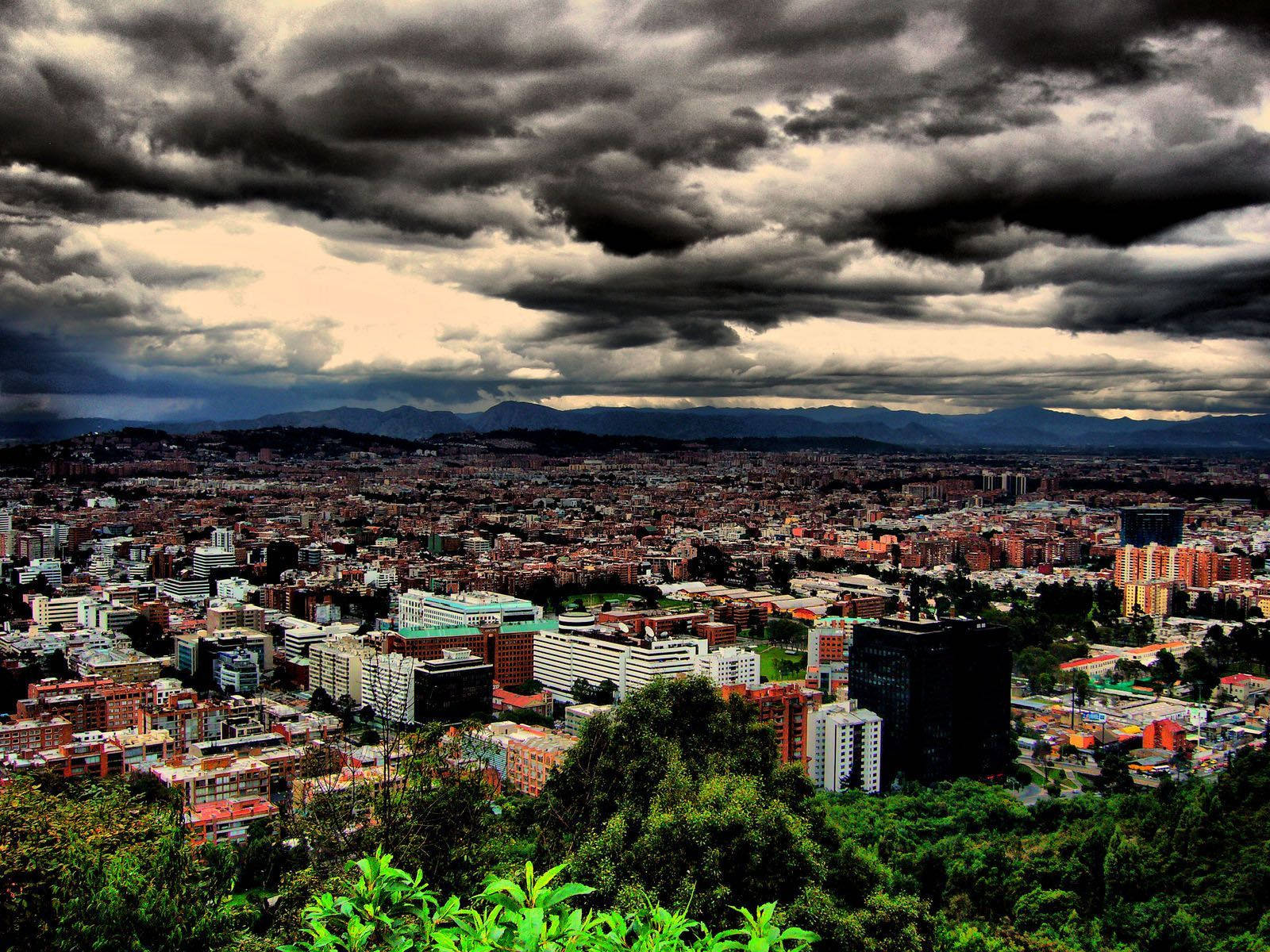 Mirador La Calera A Bogotà Sfondo