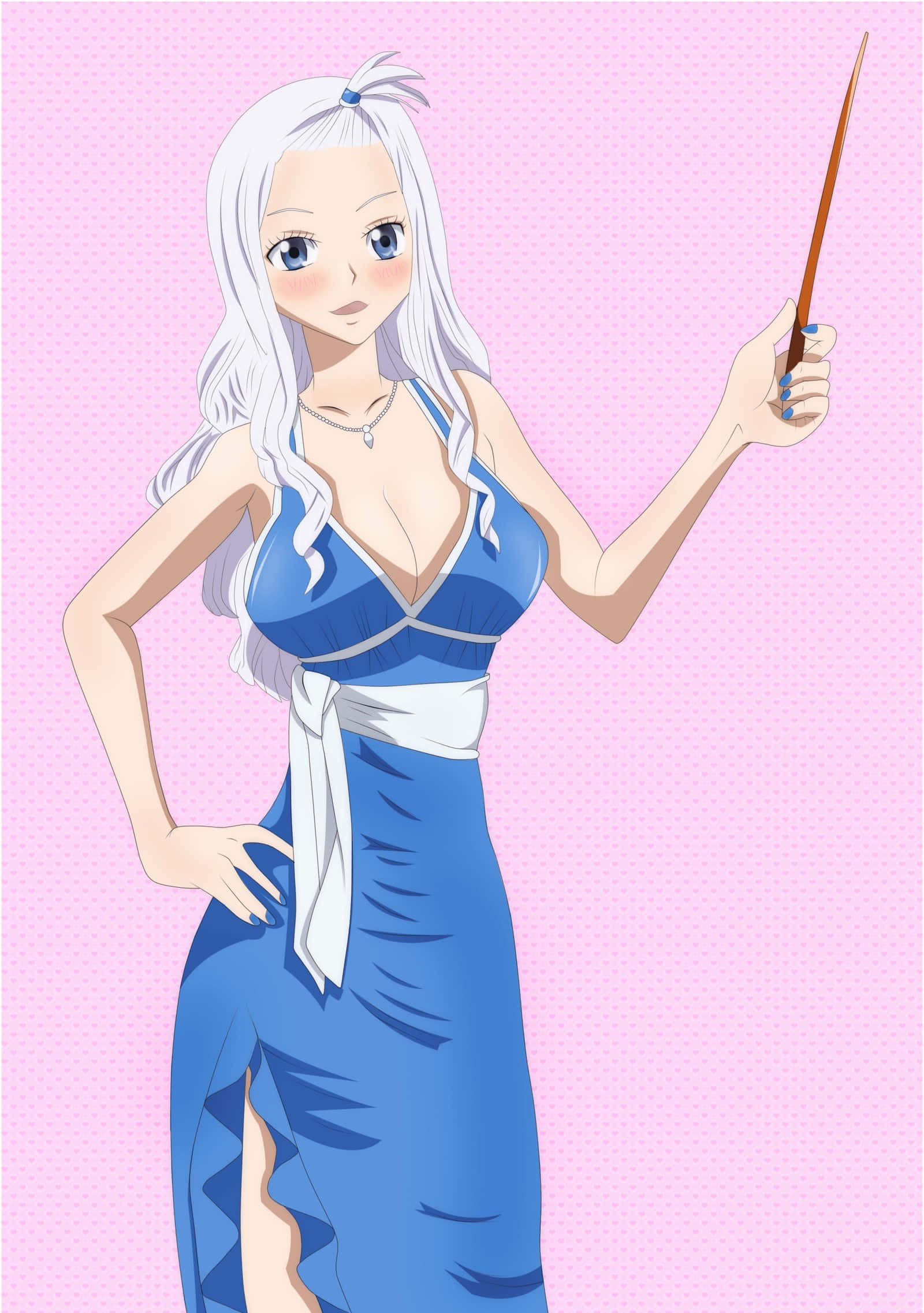 Mirajane Strauss casting a spell in a powerful pose Wallpaper