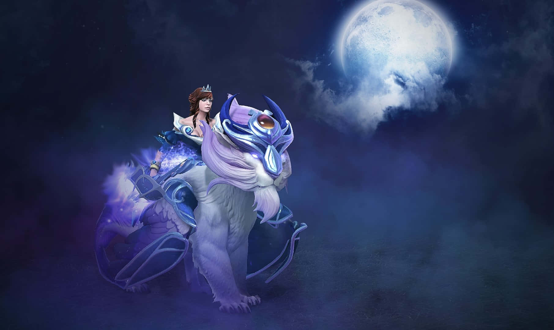 Mirana, the Princess of the Moon, in all her majestic glory on her mount. Wallpaper