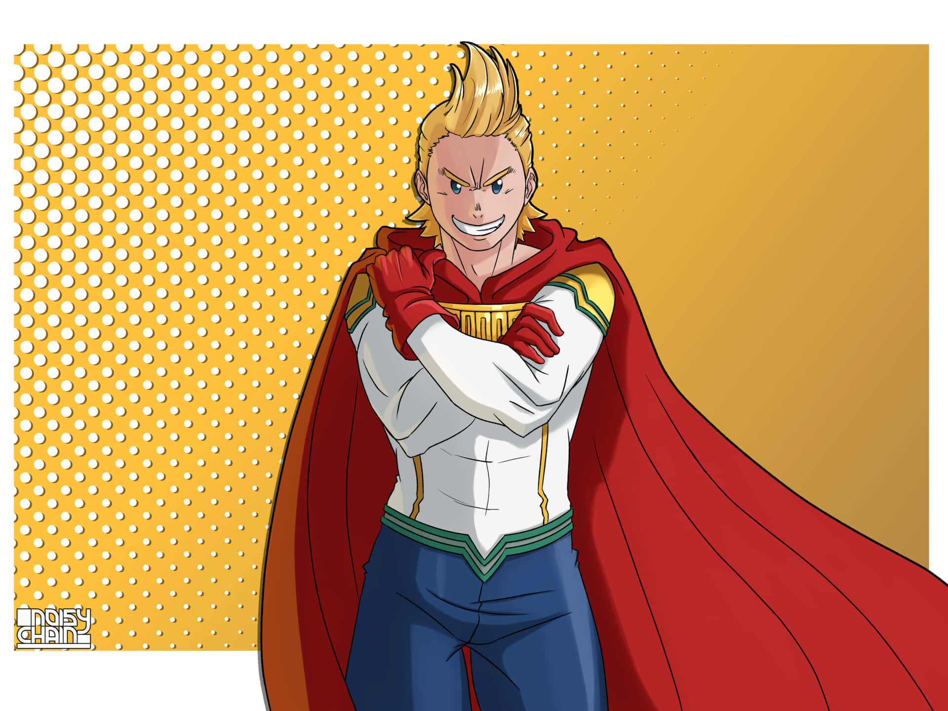 Mirio Togata shows his true quirk or superpower in this animated series! Wallpaper