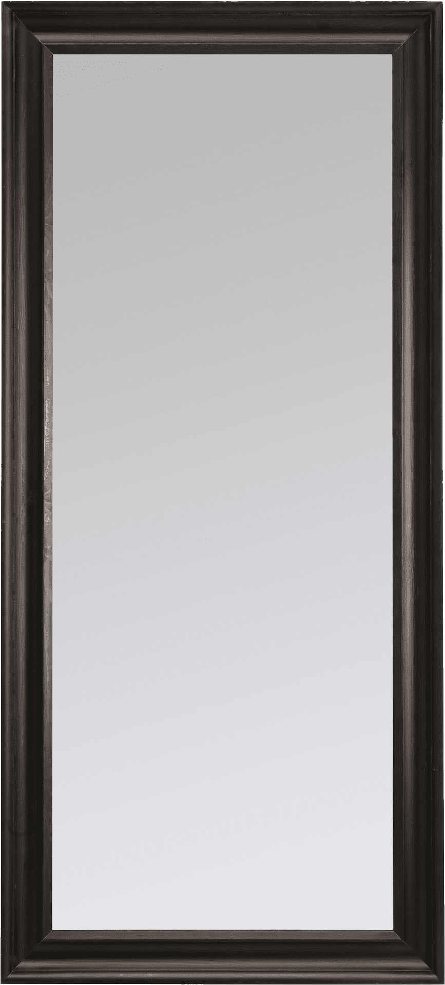 mirror Background — Tall dark wooden mirror with ornate frame reflecting soft neutral tones.