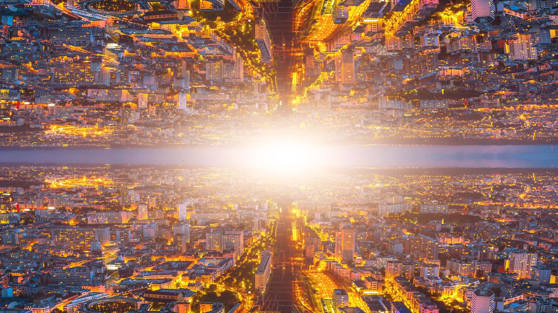 Mirror City Parallel Universe Wallpaper