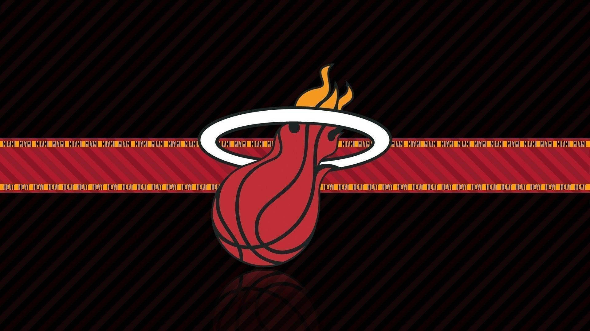 Mirrored Miami Heat Logo Wallpaper