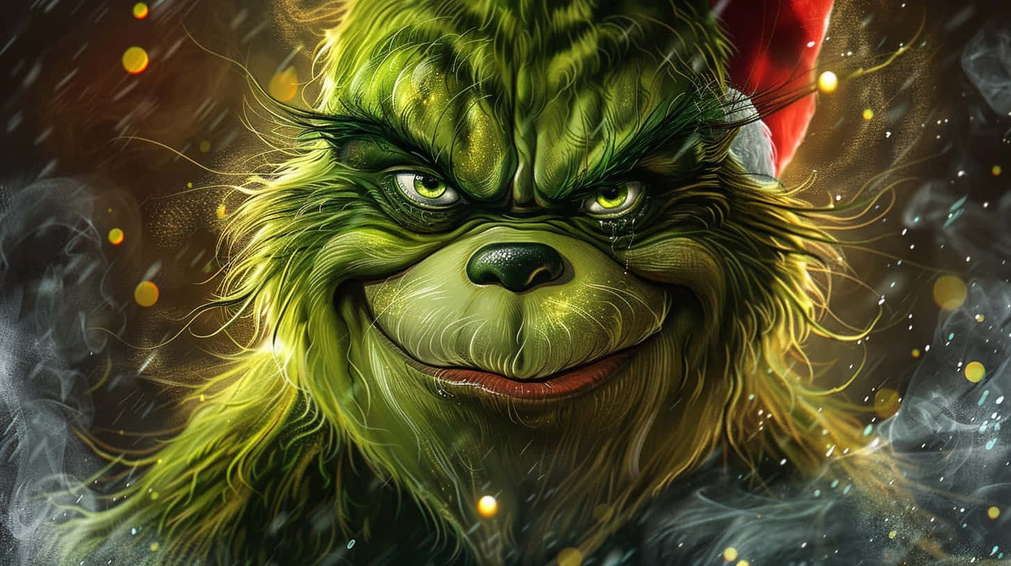 Mischevious Grinch Holiday Spirit Wallpaper