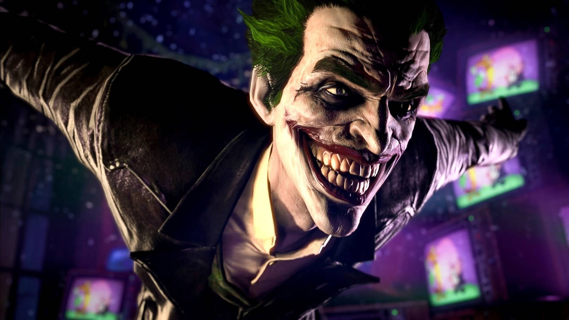 Escritoriodel Joker Con Sonrisa Traviesa Fondo de pantalla